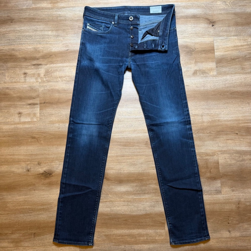 Diesel Buster Jeans Mens 32x34 Dark Indigo Slim Tapered Stretch Denim Wash 0607A